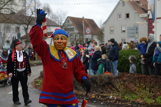 Der Meersburger Glonke war mit seiner Zipfelmütze auch dabei.
