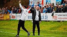 Steffen Kautzmann (links) und Wolfgang Stolpa standen bereits vor Jahren gemeinsam an der Seitenlinie des Verbandsligisten FC 03 ...
