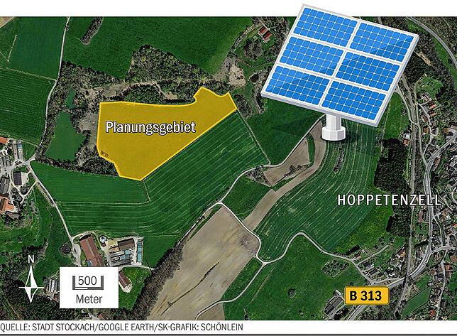 Bei Hoppetenzell ist ein Solarpark geplant.
