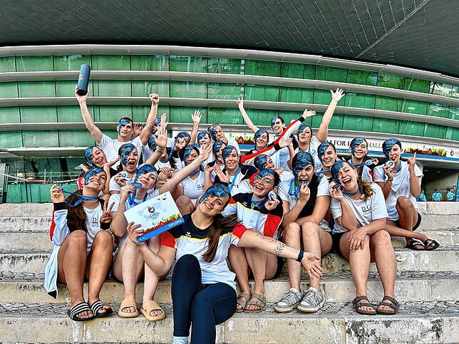 Beim Showteam Phoenix herrschte Riesenfreude über die Bronzemedaille. Bild: Leona Bernhard