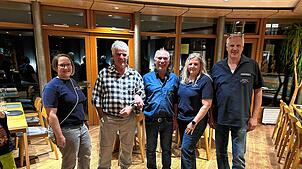 Der Vorstand der Oldtimer- und Traktorenfreunde Ühlingen (von links): Michaela Duttlinger, Bernhard Lechleiter, Dietmar Hilpert, Claudia ...