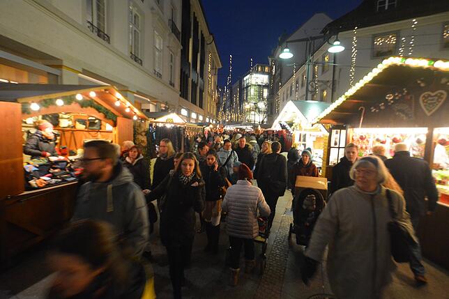 Der Weihnachtsmarkt in Lörrach.