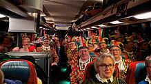 Einer der beiden Busse auf dem Weg nach Berlin.