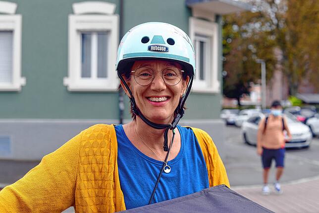 Gesa Burghoff sieht in Friedrichshafen beste Voraussetzungen für eine fahrradfreundliche Stadt.
