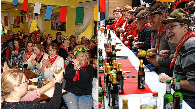 Geschlechtertrennung bei der Narrizella: Die Frauen (links) feiern unter sich (im Bild im Jahr 2023 im Gasthaus Kreuz) und auch die ...