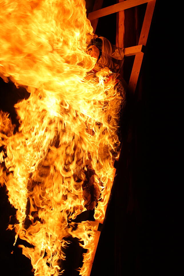 Bei der Fasnachtsverbrennung ging der Böög in Todtmoos in lodernden Flammen auf.