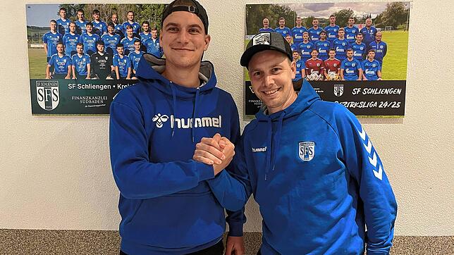 Trainerfragen sind geklärt: Bei den SF Schliengen sitzen künftig Yannick Klucker bei der „Zweiten“ und sein Vorgänger David Held ...