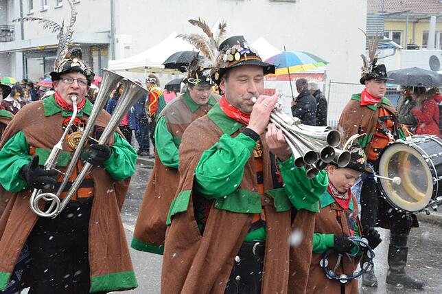 Bild 12: Bilder vom Narrensprung beim Ringtreffen des Alemannischen Narrenrings (Teil 3)