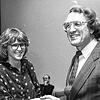 1986: Christa Albrecht wird als erste Frauenbeauftrage in Konstanz gewählt. Der damalige Oberbürgermeister Horst Eickmeyer gratuliert. ...