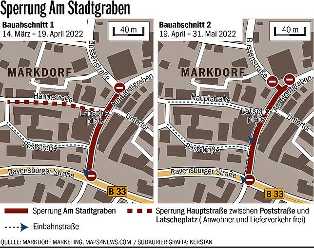 Bild 1: Bauarbeiten am Latscheplatz beginnen nach langer Verzögerung