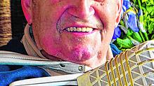 Willy Person, der Mann mit dem Akkordeon aus Erzingen ist im Alter von 92 Jahren gestorben. Bild: Heidrun Glaser