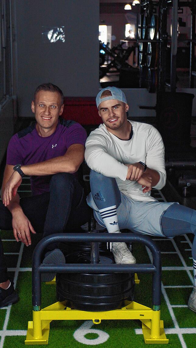 Personal-Trainer Björn Leber (rechts) trainierte Alexej Nawalny während dessen Zeit im Schwarzwald.