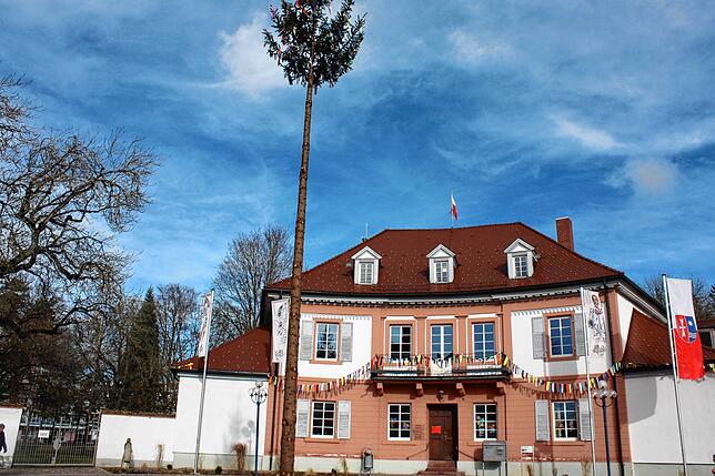 Der Rathausplatz ist schon närrisch geschmückt. Der Narrenbaum, der seit einigen Jahren von den ausgedienten Weihnachtsbäumen vom Bauhof ...