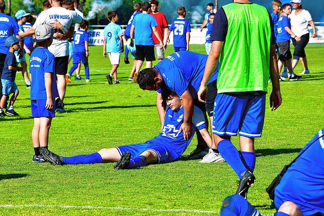 Untröstlich: Gekämpft und doch verloren. Der FC Hauingen hatte gute Chancen in Murg – unter anderem einen Pfostentreffer. Am Ende ...