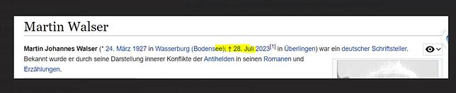 Ein Screenshot des falschen Wiki-Eintrags.
