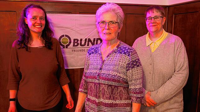 Der Vorstand des BUND (von links) Sonja Baumgartner, Martina Matt und Julia Völker. Bild: Michael Gottstein