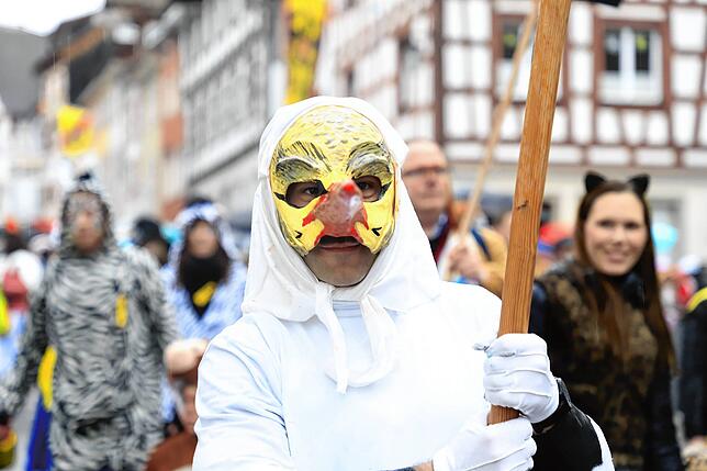 Bild 23: Überlingen am Schmotzigen Donnerstag: Bunte Bilder vom Kindergarten-Zug in der Altstadt