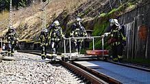 Bild : Schwarzwaldbahn: 250 Einsatzkräfte proben Ernstfall im Sommerauer Tunnel