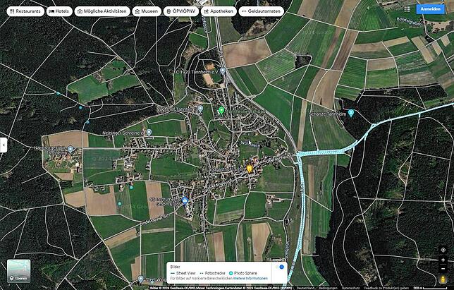 Tannheim hat etwa gleich viele Einwohner, ist Streetview dennoch keines Blickes wert. Den VS-Teilort streift gerade mal eine Fotostrecke.