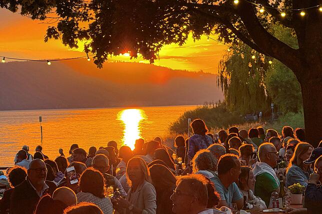 Nach der Absage am Donnerstag erlebten die Besucher am Freitag und Samstag stimmungsvolle Sonnenuntergänge.