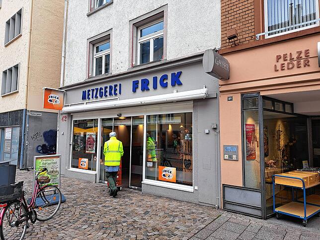 Die Filiale Frick in der Niederen Straße ist das letzte verbliebene Metzgerfachgeschäft in der historischen Innenstadt von Villingen.