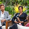 US-Moderatorin Oprah Winfrey (r) spricht bei einem Interview mit Prinz Harry von Großbritannien und seiner Ehefrau Herzogin Meghan.