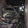 Ausgebranntes Auto in der Tiefgarage in der Konstanzer Straße.