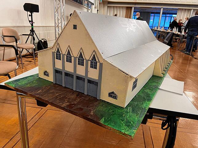 Wie bei diesem Nachbau: Die neue Scheffelhalle soll sich architektonisch an der alten Scheffelhalle orientieren.