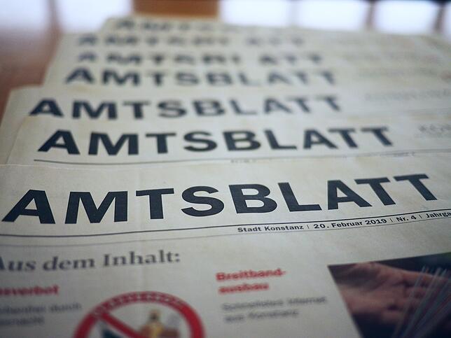 Steht auf der Streichliste: Das Amtsblatt der Stadt Konstanz eingestellt werden.