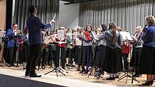 Alle Kapellen Sauldorfs spielen zum 50-jährigen Bestehen der Gesamtgemeinde zum ersten Mal gemeinsam.