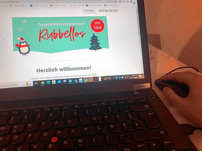 Im Internet können die Rubbellose des Weihnachtsgewinnspiels aktiviert werden.