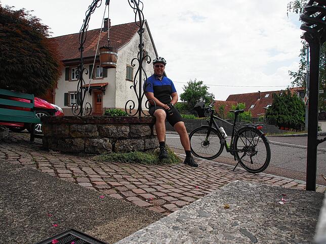 Boris Burkhardt bei einer Rast in Nordschwaben. Bilder: Boris Burkhardt