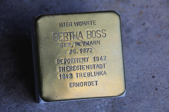 Stolperstein für Bertha Boss