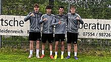 Die Spieler der SG Salem, Justin Kaul (von links), Florian Brode, Fabian Poisel und Elias Holtkamp, sind hochmotiviert.