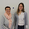 Die neue Schulsozialarbeiterin Andrée Breyton (rechts) mit ihrer Blumberger Kollegin Heike Schempp, Teamleiterin der ...