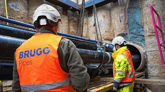 Klimafreundliche Fernwärme: Brugg Pipes aus Kleindöttingen lieferte dafür rund 1,3 Kilometer Spezialrohre.