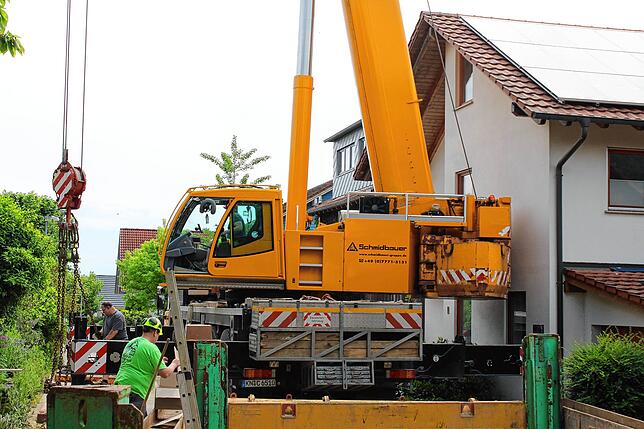 Hier wird deutlich, wie eng es auf der Baustelle zuging.