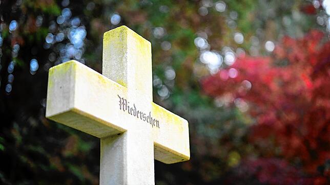 „Wiedersehen“ steht auf einem Grabstein (Symbolbild): Auf dem Friedhof spielte sich das Geschehen 1890 zwar nicht ab, allerdings war der ...