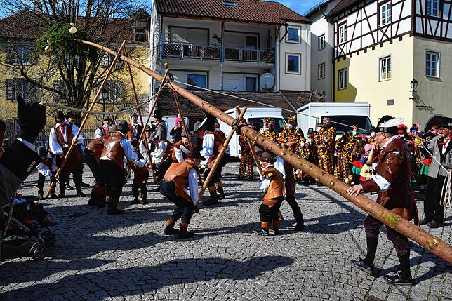 Bild 17: Bilder vom Kindernarrenbaum-Setzen auf dem Gustav-Hammer-Platz in Stockach