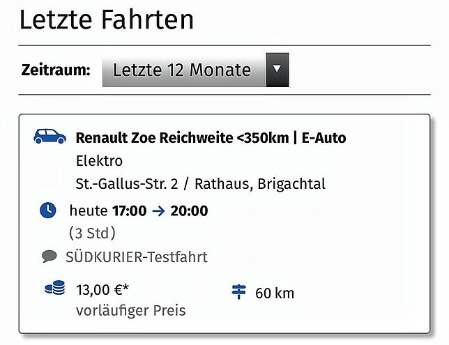 Fahrtkostenabrechnung via App.