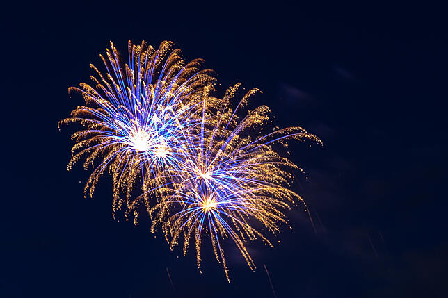 Bild 4: So schön war das Feuerwerk zum Schweizer Nationalfeiertag am Schaffhauser Rheinfall