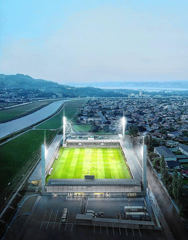 So soll das das Reichshofstadion in Lustenau nach dem Umbau aussehen. Spätestens im Sommer 2025 soll die Austria ins neue Stadion (5.500 ...