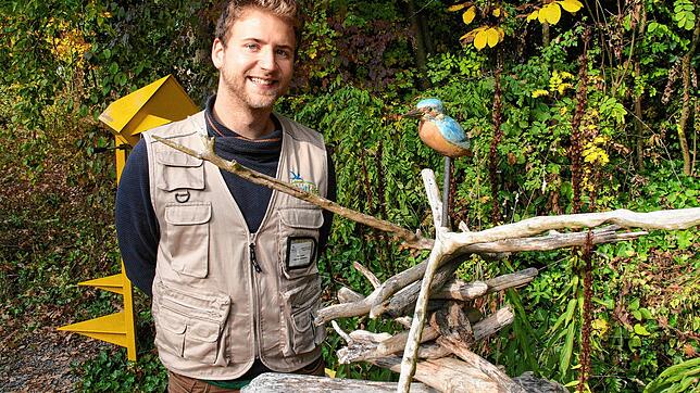 Der überzeugte Mitarbeiter: &bdquo;Der Klingnauer Stausee ist ein Hot-Spot für die Vögel&ldquo;, sagt Nic Gehre, Praktikant am ...