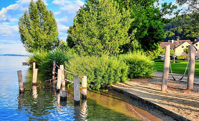 Die unteren Spielgeräte sind unter Wasser