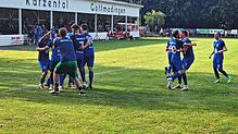 Hegauer FV bejubelt den 2:2-Ausgleich in letzter Sekunde durch Raffaele Care.