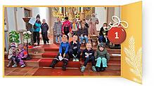 Ein Engel und ein Schaf sind schon startklar: In Duchtlingen, Ortsteil von Hilzingen, proben die jungen Darsteller des Krippenspiels, ...