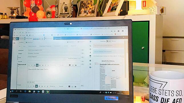 Seit Tagen die einzige Aussicht von Anna-Maria Schneider im Home-Office.