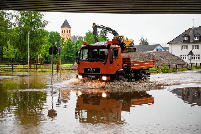 Auch in Gottmadingen stand das Wasser am Mittwochmorgen hoch. An vielen Unterführungen im südlichen Hegau gab es kaum ein Durchkommen.