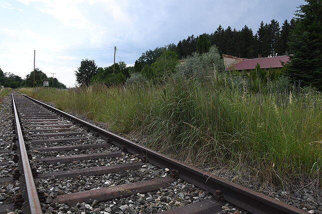 Der öffentliche Druck, die Ablachtalbahn zwischen Stockach und Mengen wiederzubeleben, bleibt hoch. Das Bild zeigt den Bahnhof im ...