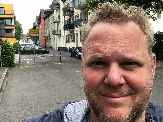 Urs Brüschweiler von der Thurgauer Zeitung wagte den Grenzübertritt bei Konstanz und dokumentierte dies mit einem Selfie.